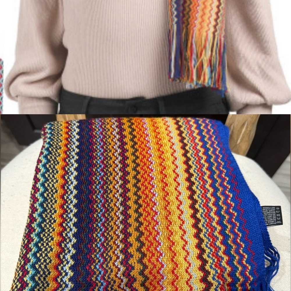 Missoni Multicoloured Zigzag Pattern Set Beanie H… - image 2